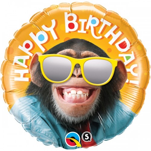 Folieballon happy birthday chimpansee