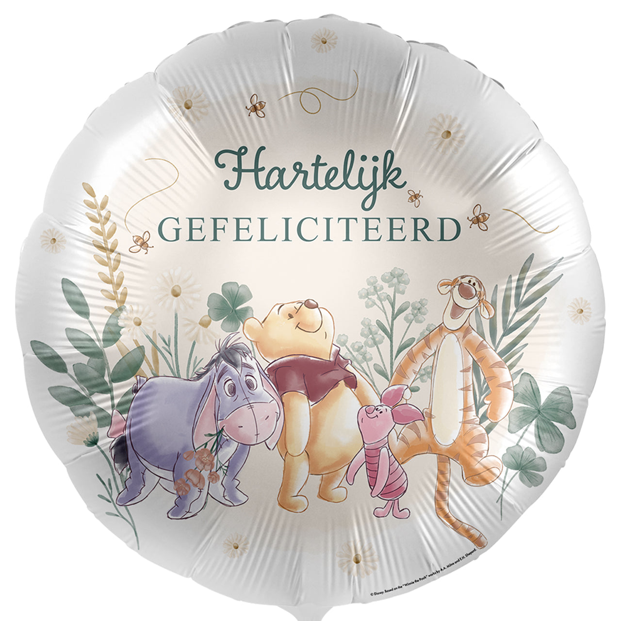 Folieballon hartelijk gefeliciteerd Winnie de pooh & vriendjes