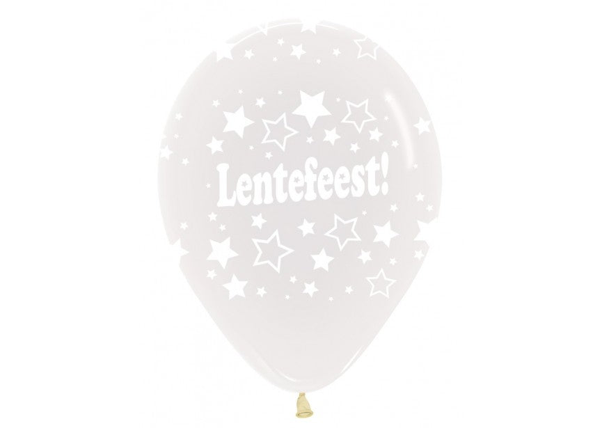 Bedrukte ballon: lentefeest doorzichtig sterren