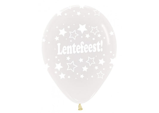 Bedrukte ballon: lentefeest doorzichtig sterren