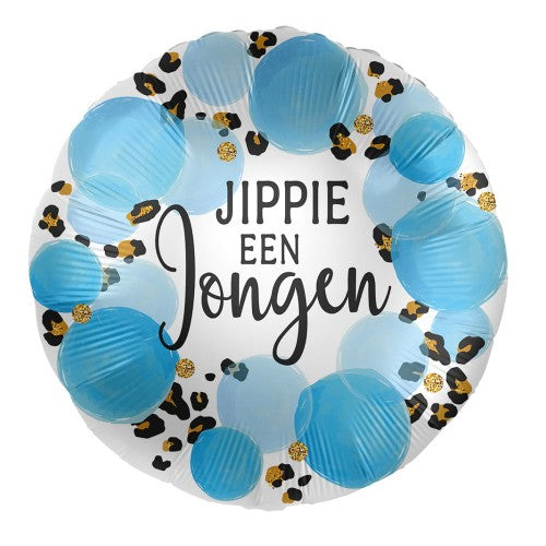 Folieballon Jippie een jongen