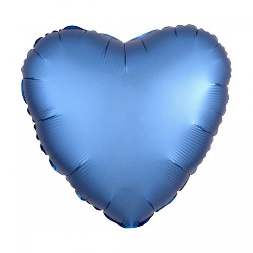 Folieballon hart azuur blauw