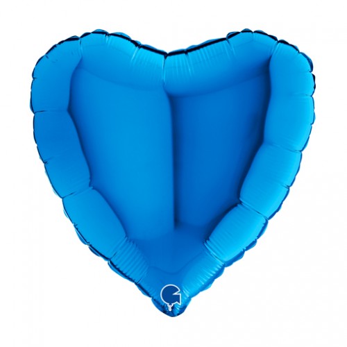 Folieballon hart blauw