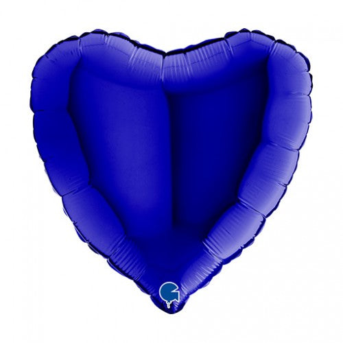 Folieballon hart capri blauw