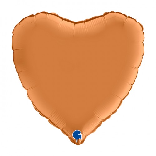 Folieballon hart caramel