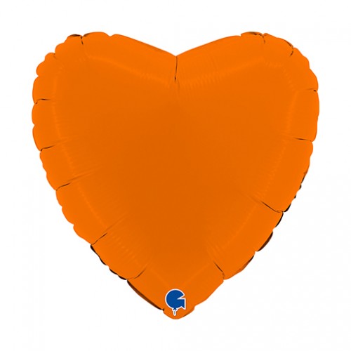 Folieballon hart mat oranje