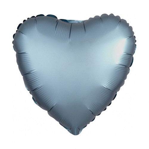 Folieballon hart steel blue