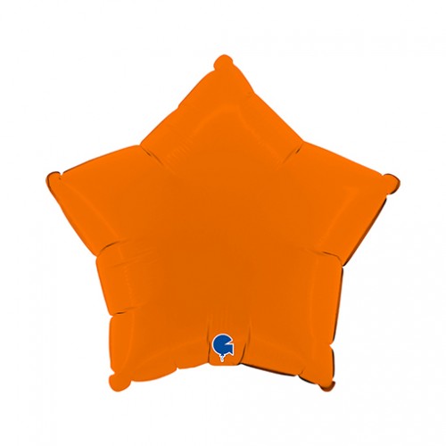 Folieballon ster mat oranje