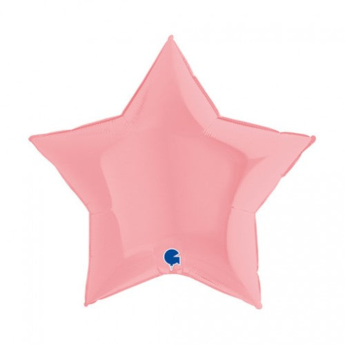 Folieballon ster pastel mat roze